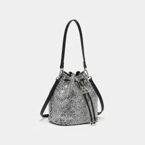 Sac soirée argenté à strass