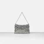 Sac soirée argenté effet miroir