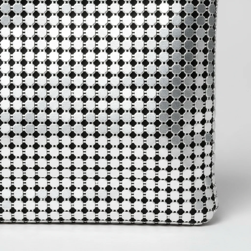 Sac soirée argenté maille métallique – Image 6