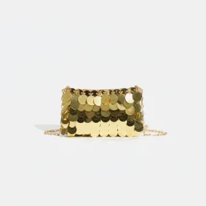 Sac soirée doré à sequins bandoulière
