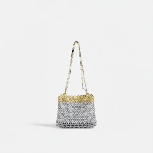Sac soirée métal doré et argenté chaîne