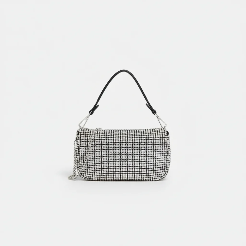 Sac soirée strass bandoulière – Image 2