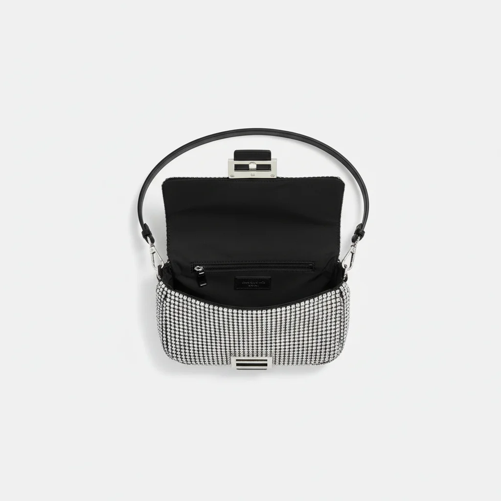 Sac soirée strass bandoulière – Image 3