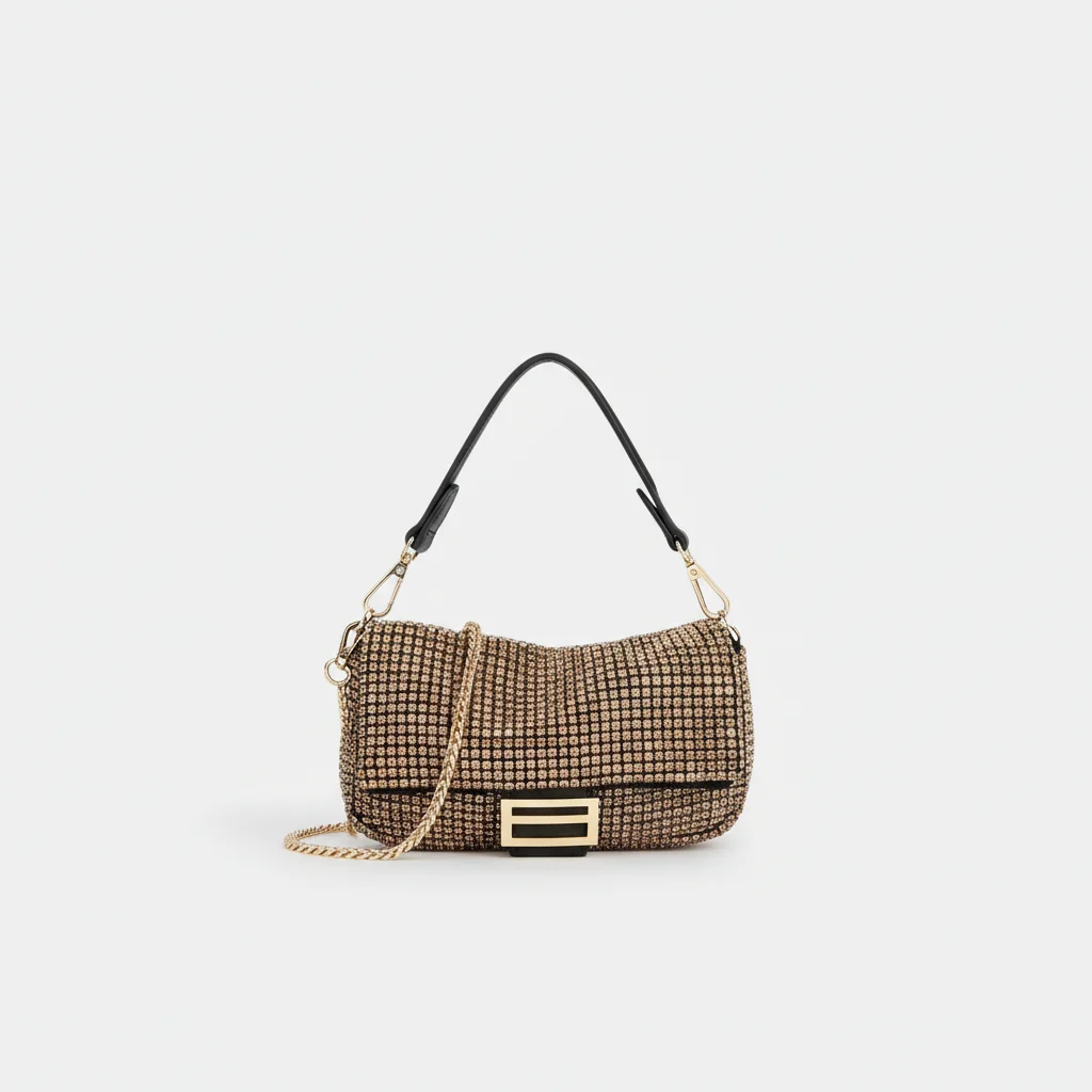 Sac soirée strass bandoulière – Image 9